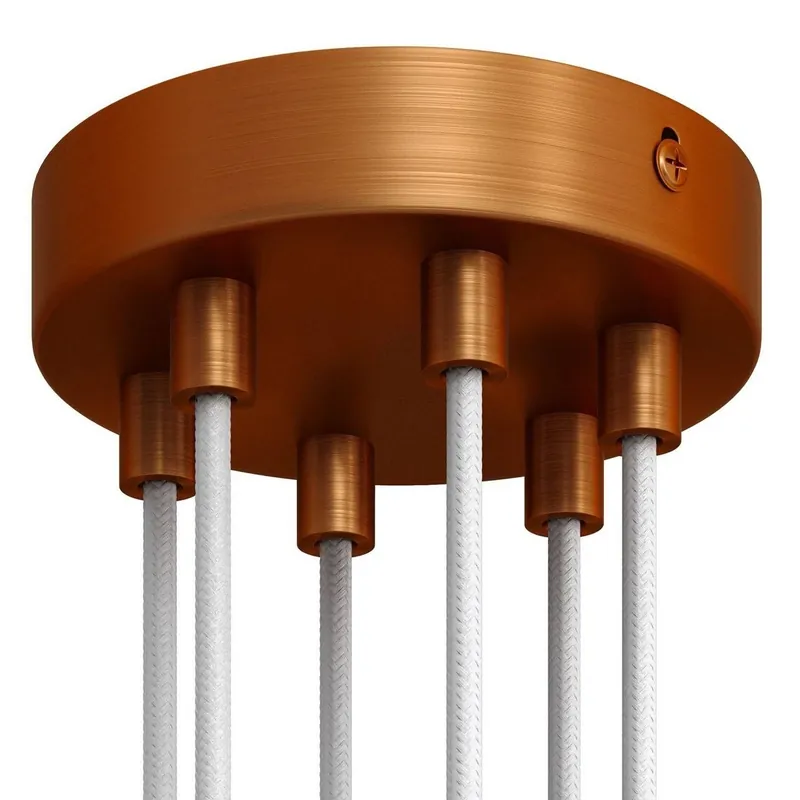 Ulubieniec klientów | Okrągła podsufitka maskownica metalowa 6 otworów Creative cables BKRM126F-KRM126FRASTERM