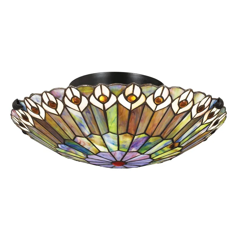 Bezpośrednio od producenta - Plafon Watkins - 2 źródła światła - Valiant brąz Elstead Lighting QZ-WATKINS-F-VB