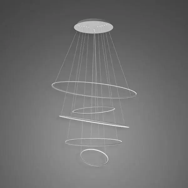 ALTAVOLA DESIGN Lampa wisząca Ledowe Okręgi No.5 120cm 3k srebrna LA085/P_120_in_3k_silver - Zamów online
