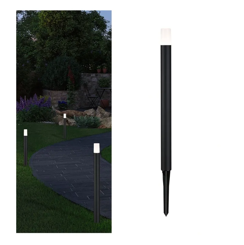Oprawa ogrodowa FLAREA LED 3W 280 lm 3000K 600mm IP65 230V czarny / aluminium - Produkt ceniony przez klientów