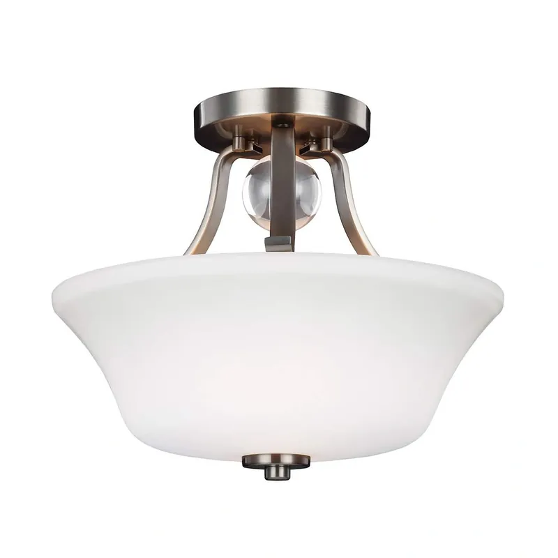 Wyjątkowa oferta | Półplafon Evington Satynowy nikiel Satynowy nikiel FE-EVINGTON-SF-SN Elstead Lighting