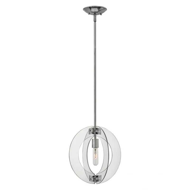 Łatwy zwrot | Mała lampa wisząca Solstice Polerowany chrom HK-SOLSTICE-MP Elstead Lighting