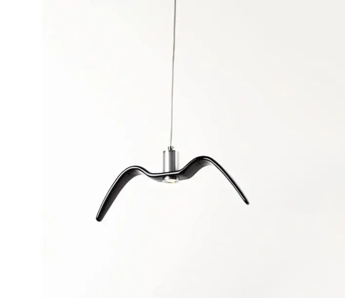 Darmowy zwrot - LAMPA WISZĄCA MEWA CZARNA 38cm ADANI AD194