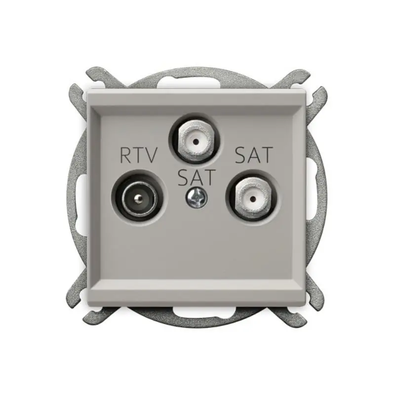 Ospel Sonata kaszmir - gniazdo RTV-SAT podwójne GPA-R2S/m/82 | Cena po obniżce