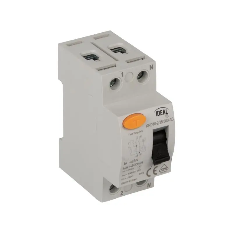 Zamów dziś - Wyłącznik różnicowoprądowy KRD10 2P 25A AC 300mA Ideal