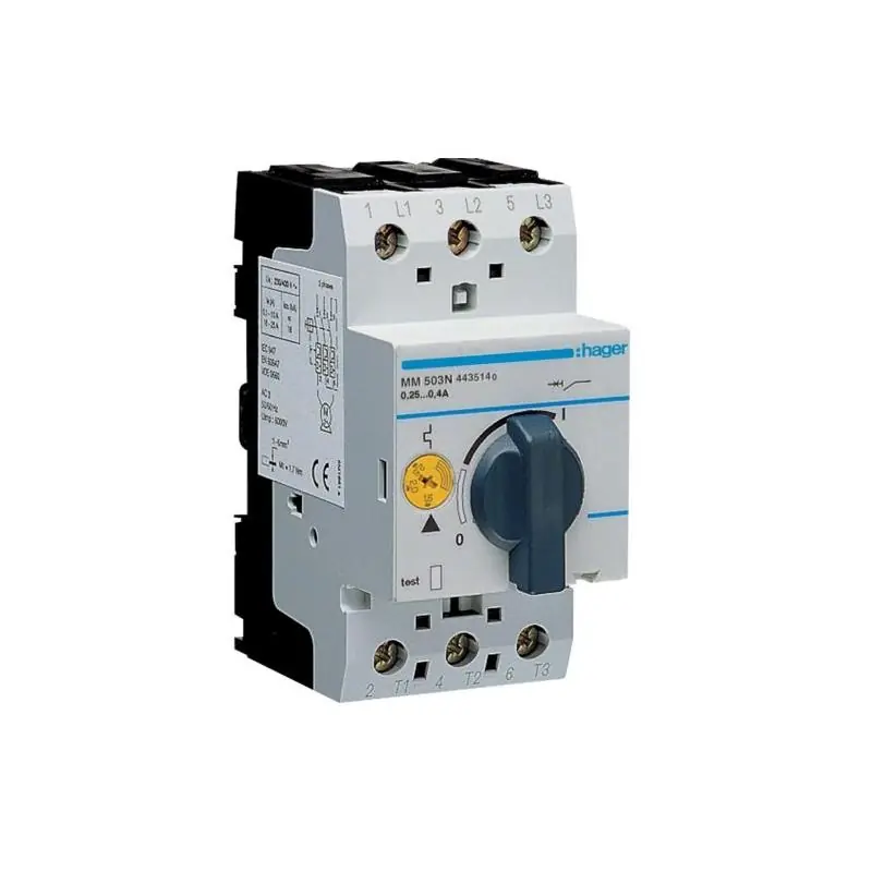 Wyłącznik silnikowy MM503N 230V 0,24A-0,4A Hager | Megacena