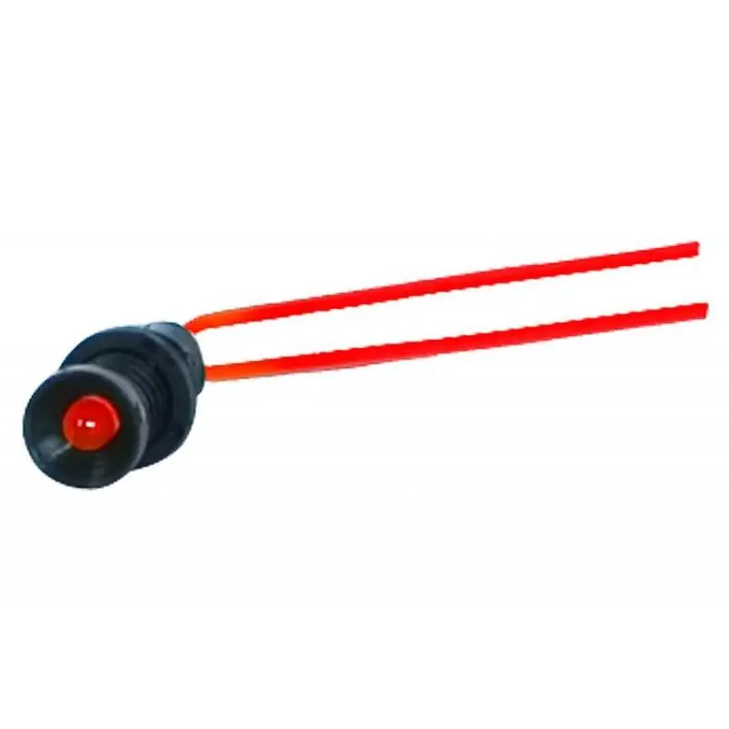 Bestseller - Lampka kontrolna z przewodem fi 5mm 24V AC/DC czerwona