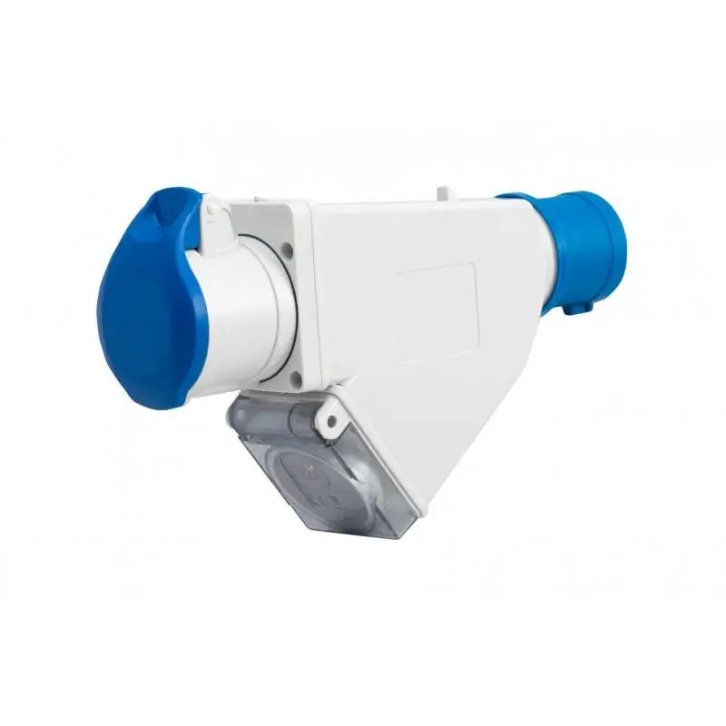 Adapter kempingowy - wtyk 16A 3p, gniazdo 16A 3P, gniazdo 230V IP44 | Nowa pozycja w ofercie