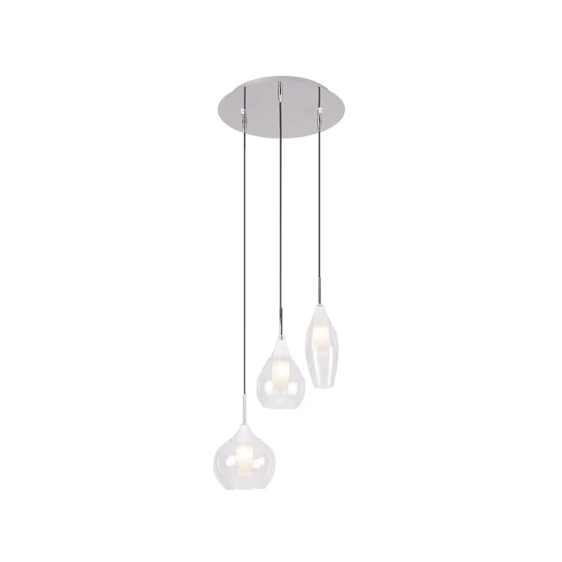 Dodatkowy rabat - City 3 szkło bezbarwne lampa wisząca Maxlight