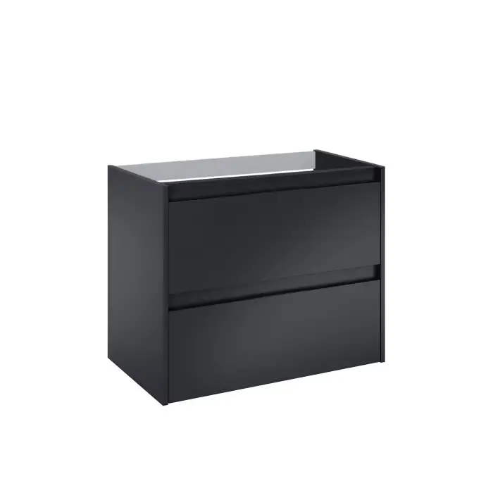 Alpine szafka łazienkowa 80 cm z 2 szufladami, do kompletacji z umywalką victoria lub blatem, czarny mat A857865532 | Cena specjalna