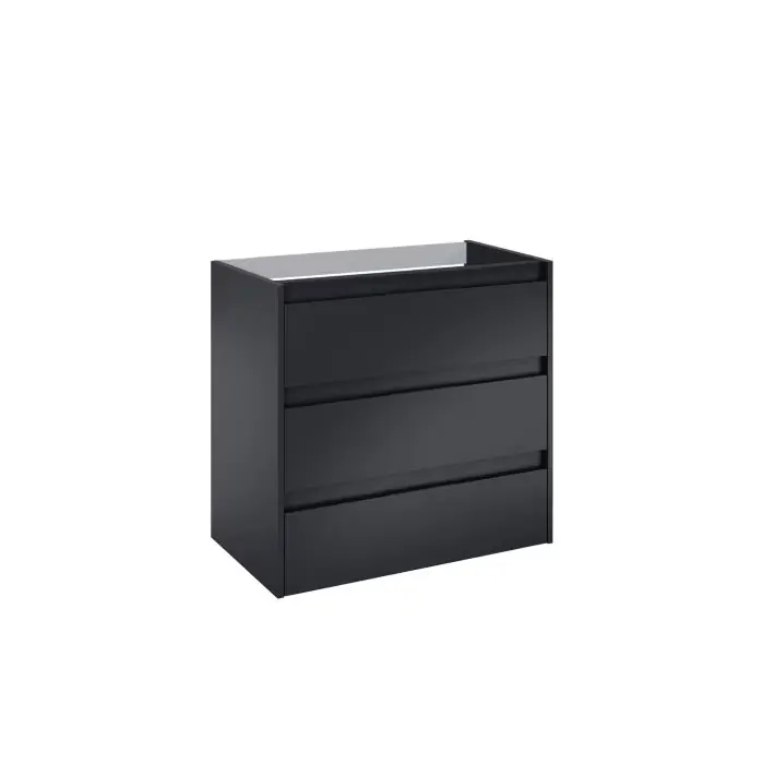 Alpine szafka łazienkowa 80 cm z 3 szufladami, do kompletacji z umywalką victoria lub blatem, czarny mat A857868532 | Supercena