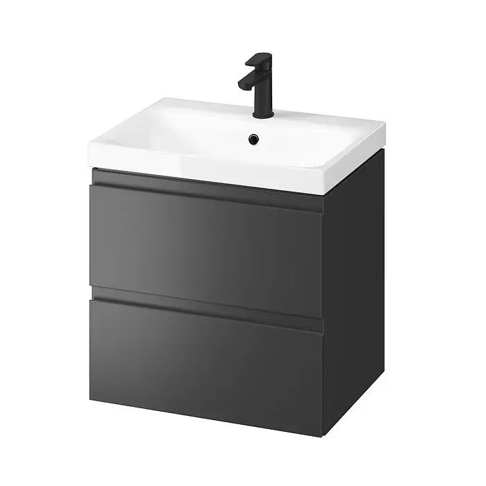 Bezpośrednio od producenta | Set b896 moduo 60 antracytowy (szafka + umywalka) dsm S801-486-DSM