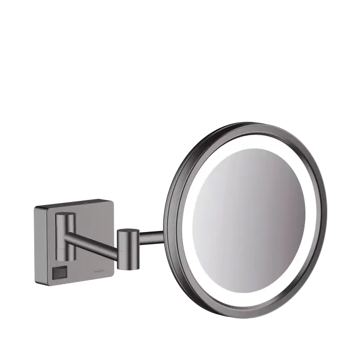 Addstoris lusterko kosmetyczne z oświetleniem led czarny chrom szczotkowany 41790340 - Szybka wysyłka