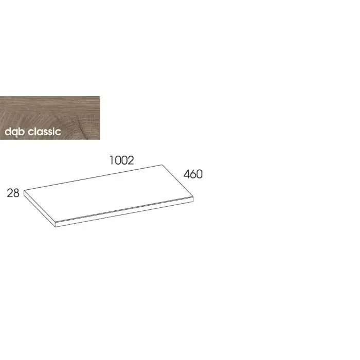 Blat mdf 100/46/2,8 dąb classic pcv RE05100002S780 - Bestseller