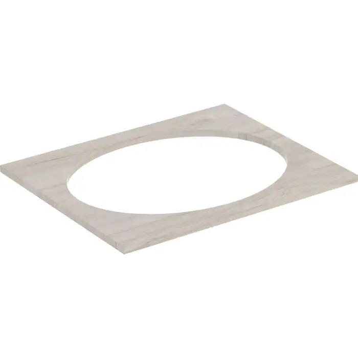 Blat pod umywalkę selnova square wpuszczaną w blat b=59.1cm, orzech włoski hickory jasny / melamina, struktura drewna 502.863.00.1 | Bardzo popularny produkt