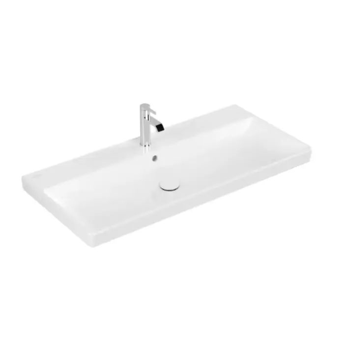 Avento umywalka meblowa, 1000 x 470 x 165 mm, z przelewem, weiss alpin ceramicplus 4156A5R1 | Hit