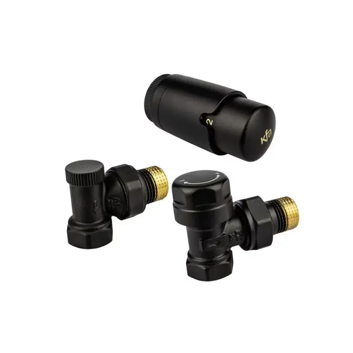 Bestseller | Zestaw termostatyczny grzejnikowy, prosty komfort pro, czarny 757-030-81-BL