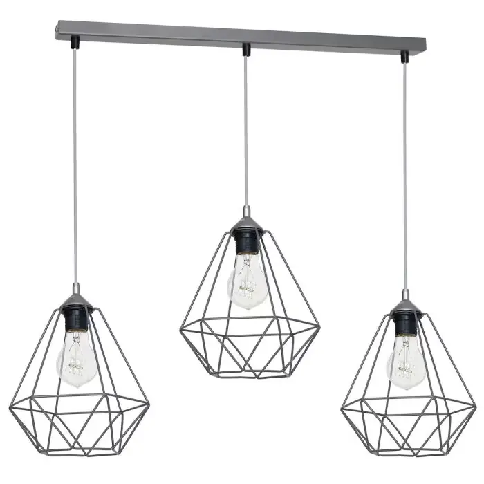 Lampa wisząca basket gray 3xe27 MLP7217 - Hit sprzedażowy