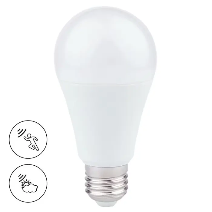 Końcówka zapasów - żarówka led 6w a60 e27 3000k zmierzchowo-ruchowa EK8047