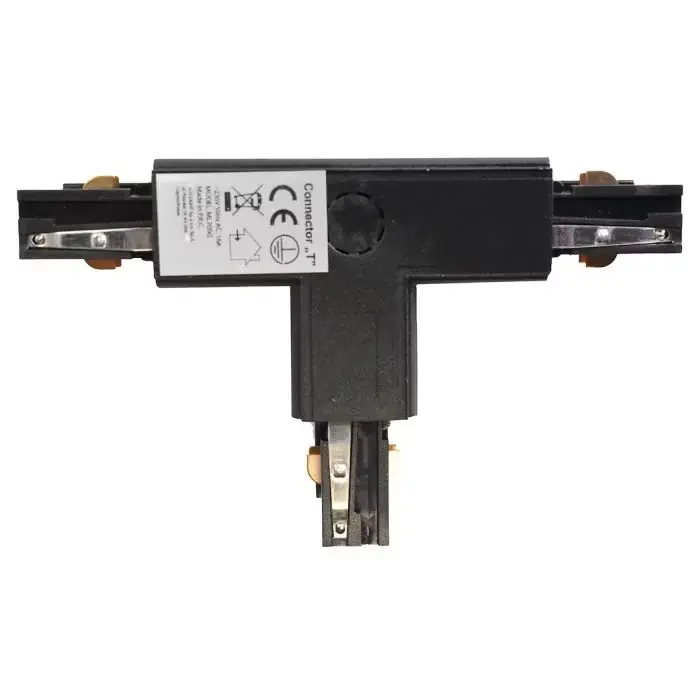 Bezpośrednio z fabryki | łącznik lampy track light czarny 3-obwodowy typ t dl ML7090