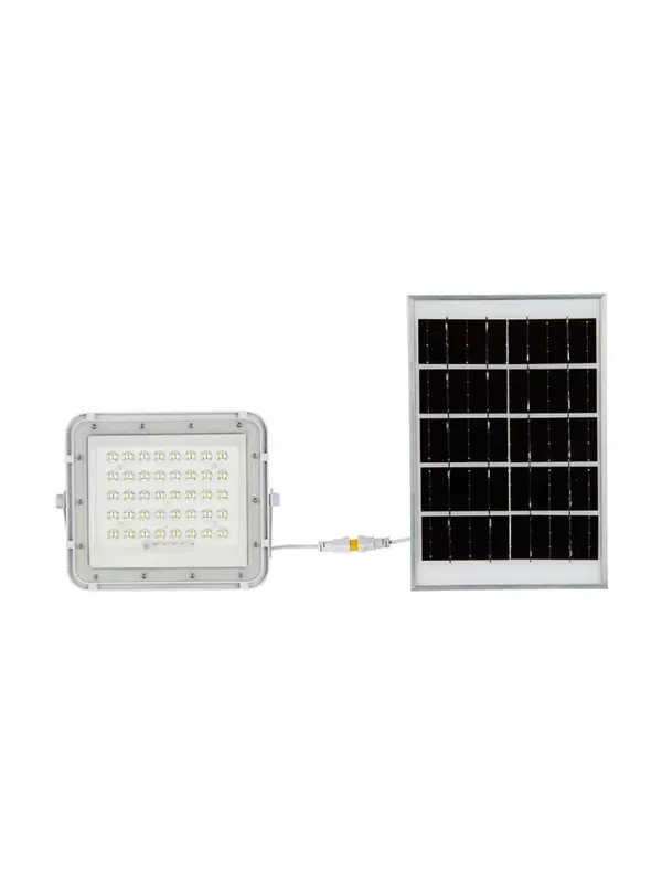 Nie czekaj | Projektor LED Solarny V-TAC 6W Pilot, AUTO, Timer, IP65 Biały VT-40W-W 4000K 400lm