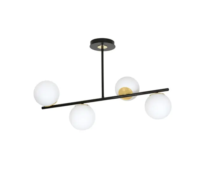 Żyrandol Emibig 6xE14 40W FLOKI 4 BLACK-GOLD 1022/4 - Oszczędź