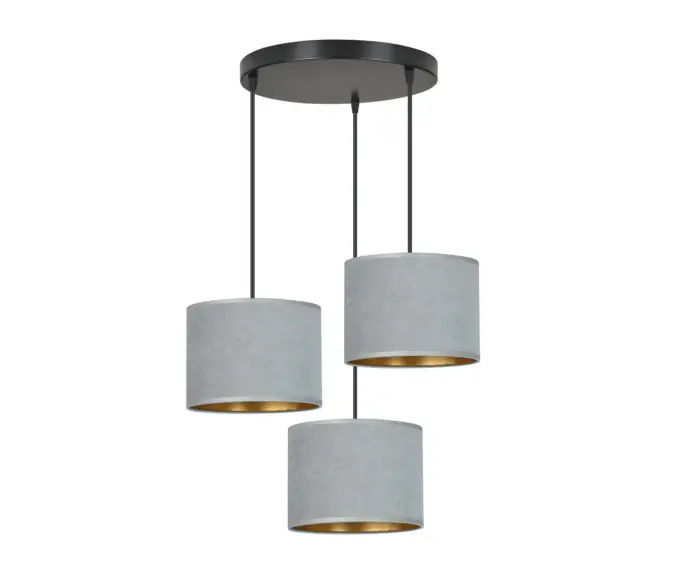 Outlet - Żyrandol Emibig 3xE27 60W HILDE 3 BL PREMIUM GRAY 1050/3PREM