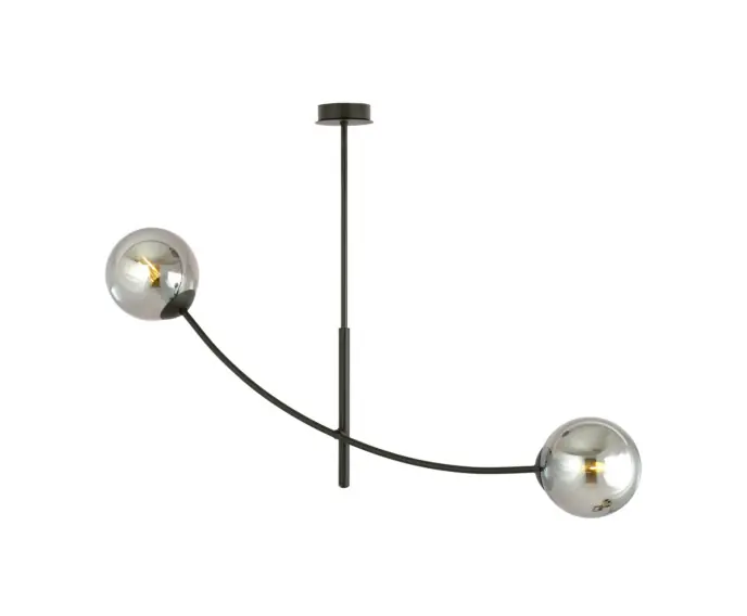 Hit - Lampa sufitowa Emibig 2xE14 40W HUNTER 2 BLACK/GRAFIT 1100/2