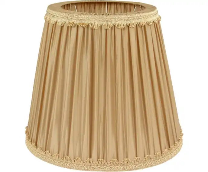 Taniej - Abażur retro XL duży jasno-brązowy 31/47/41