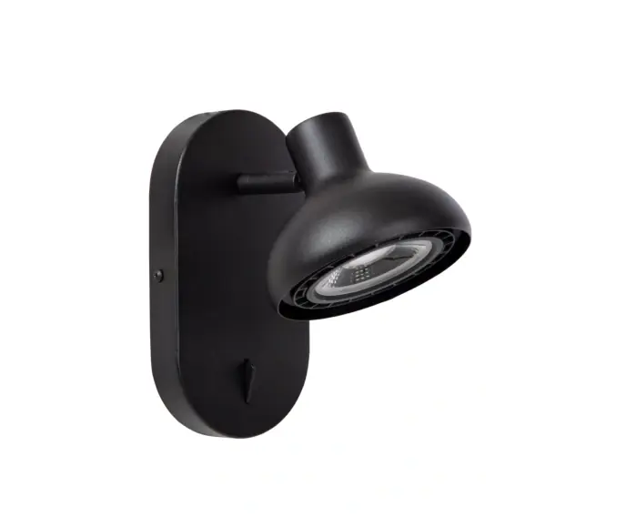 Premium - Kinkiet reflektor czarny SENSAS 1xES111 12W Lucide
