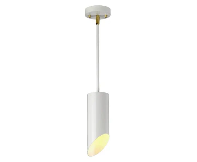 Cena producenta | Lampa wisząca biała / postarzany mosiądz Quinto 1xE27 8W Elstead