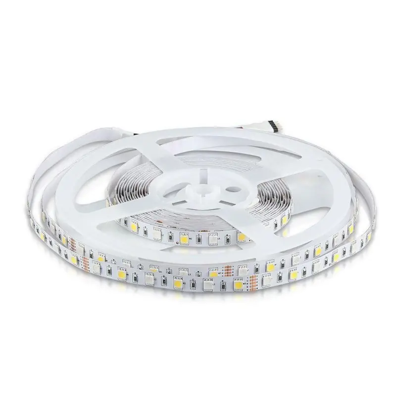 Bezpieczna płatność - Taśma LED V-TAC 12V SMD5050 300LED RGBW IP20 8W/m VT-5050 60-IP20-8 6500K+RGB 357lm