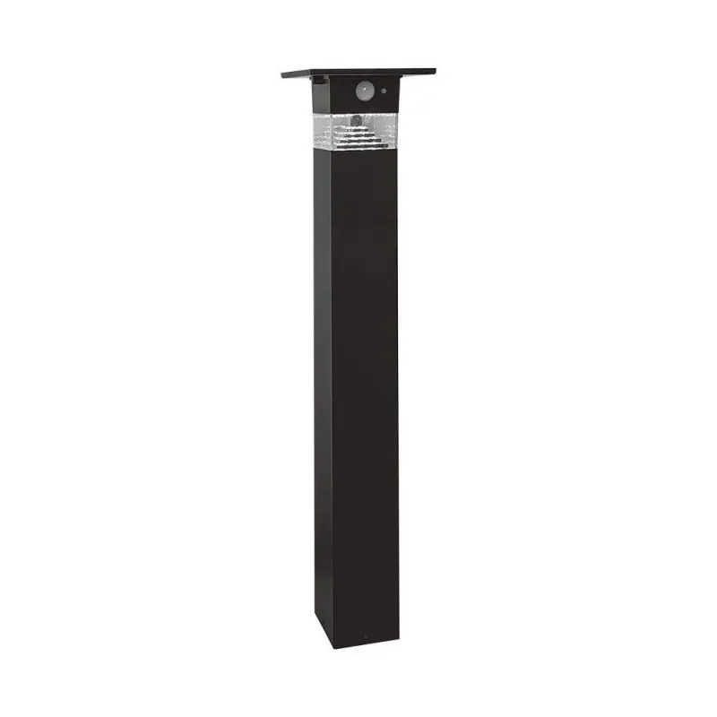 Obniżka - Słupek ogrodowy solarny V-TAC 80cm 5.5W LED IP54 czarny VT-1170 3000K 250lm 3 lata gwarancji