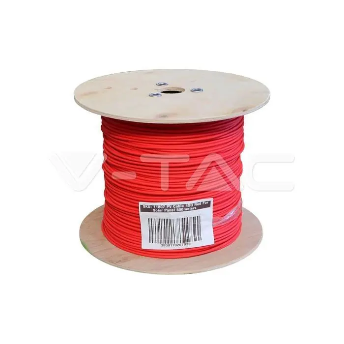 Super okazja | Kabel przewód solarny paneli PV czerwony 4mm2 500mb V-TAC