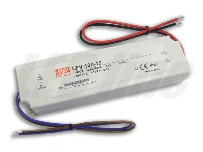 Prosto z fabryki | Zasilacz wodoodporny Mean Well 8,5A 102W 12V, IP67