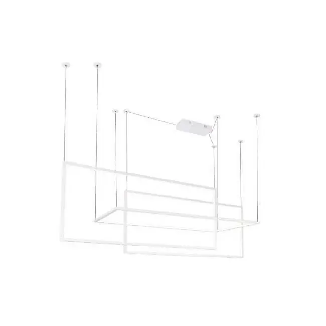 Świetna oferta | LAMPA WISZĄCA GEOMETRIC BIAŁA DUŻA P0272 MAXLIGHT