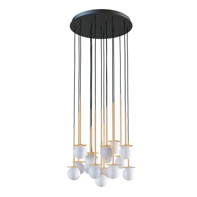 Produkt premium | Lampa wisząca Cotton Panel III złoty Cleoni