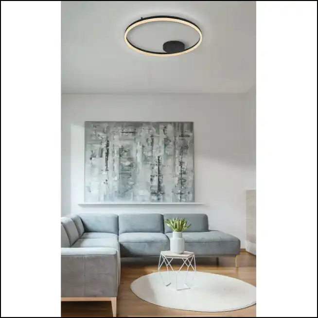 Popularny produkt | Ściemnialny plafon z pilotem Halo 120cm CCT Black Azzardo