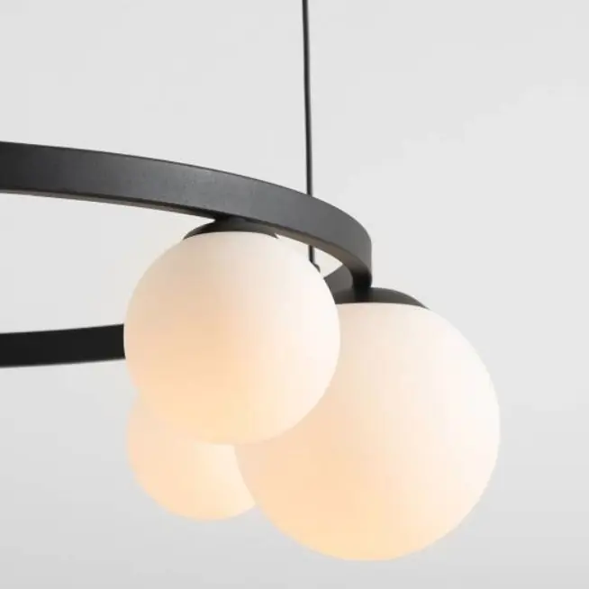 Darmowy zwrot - Lampa wisząca GARDA 5 RING czarna