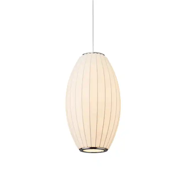 Cena producenta - Lampa wisząca SILK BARREL biała 50 cm
