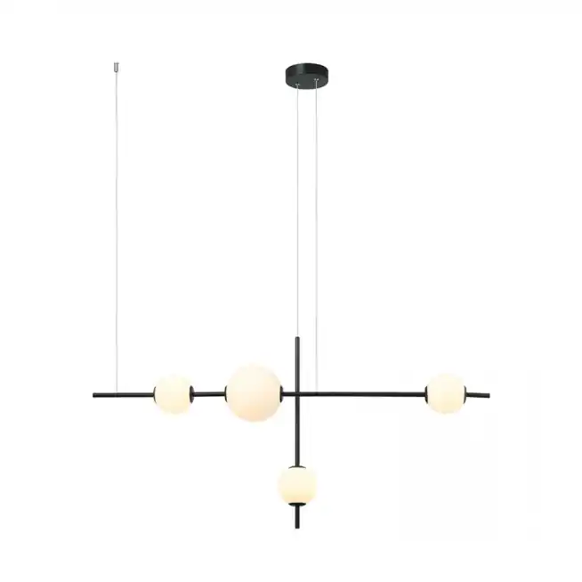 Najlepsza cena - LAMPA WISZĄCA LED 19W 3000K CZARNY METAL - SZKŁO OPALOWE 20131